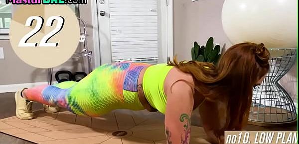 Redhead yoga pawg sucking pov cock on mat